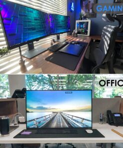 KTRIO Large Gaming Mouse Pad with Superior Micro-Weave Cloth, Extended Desk Mousepad with Stitched Edges, Non-Slip Base, Water Resist Keyboard Pad for Gamer, Office & Home, 31.5 x 11.8 in, Black X-Large (31.5" x 11.8") Black Stealth 23 81JolYYZdL