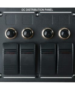 Alternative view of Amarine Made 4 Gang Aluminium LED Rocker & Circuit Breaker Waterproof Marine Boat Rv Switch Panel