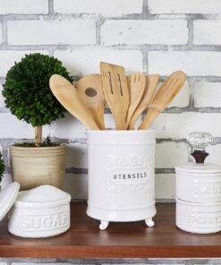 Alternative view of Mud Pie Door Knob Sugar Bowl, White 5.85H X 6.7L X 6.35W