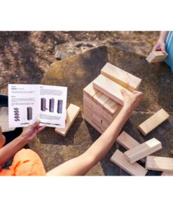 Yard Games Giant Tumbling Timbers with carrying case starts at 2.5-feet tall and builds to 5-feet 30 Inch Natural 28 81JpiexwkhL