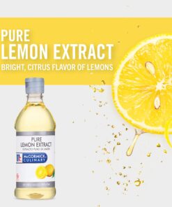 McCormick Culinary Pure Lemon Extract, 16 fl oz - One 16 Fluid Ounce Bottle of Lemon Flavoring Extract, Great for Subtle Lemony Flavors to Glazes and Fillings Such as Mousses and Custards 15.99 Fl Oz (Pack of 1) 14 81JpkpUnRL