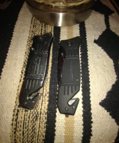 Smith & Wesson SWFR2S 8in High Carbon S.S. Folding Knife with 3.3in Tanto Point Serrated Blade and Aluminum Handle for Outdoor, Tactical, Survival and EDC Box 29 81Jup8G3NIL