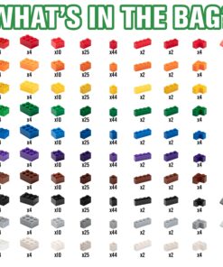 Alternative view of SCS Direct Building Block Bricks- Set of 1000 Pc Bulk Set-10 with 54 Roof Pieces- Compatible & Tight Fit with All Major Brands- Great for Activity Tables, Creativity & School Projects