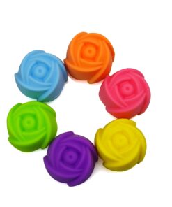 Alternative view of Mirenlife Reusable and Non-stick 2 Inch Mini Size Silicone Baking Cups/Muffin Cups/Mini Cupcake Liners/Mini Chocolate Holders/Truffle Cups -24 Pack-6 Vibrant Colors (Rose)