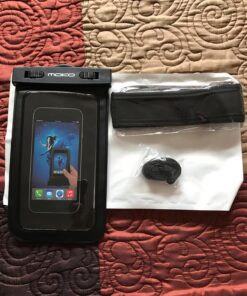 MoKo Waterproof Phone Pouch Holder, Cellphone Case Dry Bag with Lanyard Armband Compatible with iPhone 14 13 12 11 Pro Max, Samsung S21/S20/S10, Black 34 81JxNtxAGZL