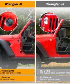 Nilight Off Road Front Tubular Doors with Side View Mirrors Compatible with 2018 2019 2020 2021 2022 2023 Wrangler JL 2020 2021 2022 2023 Gladiator JT 2 Door Only, 2 Years Warranty 2 Front Tubular Doors 2018-2023 JL/JT 16 81K iYxCKnL