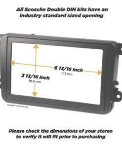 Scosche Double DIN Installation Kit for Select Chrysler/Dodge/Jeep 2007-14 - Compatible with Centric ICCR6BN Stereo Complete Installation Kit 31 81K wtZAzL 1
