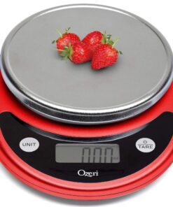 Ozeri Pronto Digital Multifunction Kitchen and Food Scale, Black on Red 26 81K0YBfO28L