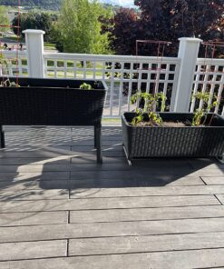 Keter Easy Grow 31.7 Gallon Raised Garden Bed with Self Watering Planter Box and Drainage Plug-Perfect for Growing Fresh Vegetables, Flowers and Herbs Graphite 39 81K2WLY bXL