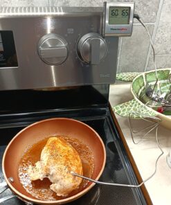 ThermoPro TP-16 Large LCD Digital Cooking Food Meat Smoker Oven Kitchen BBQ Grill Thermometer Clock Timer with Stainless Steel Probe Light Silver 37 81K3rUOj8mL