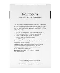 Neutrogena Anti-Residue Clarifying Shampoo, Gentle Non-Irritating Clarifying Shampoo to Remove Hair Build-Up & Residue, 6 Fl Ounce 6 Fl Oz (Pack of 1) 41 81K3rj4PqqL