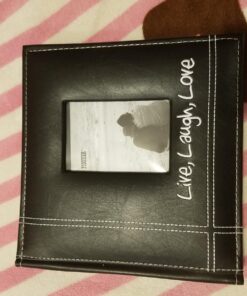 Pioneer Photo Albums Embroidered Live, Laugh, Love Black Sewn Leatherette Frame Cover Album for 4"x6" Prints 28 81K4KOLV1cL