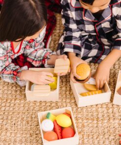 Melissa & Doug Food Groups - 21 Wooden Pieces and 4 Crates, Multi - Play Food Sets For Kids Kitchen, Pretend Food, Toy Food For Toddlers And Kids Ages 3+ 37 81K4cA7O6mL 1