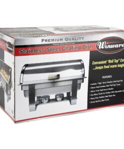 Winware Chafer, 8 quart, Stainless Steel Roll Top 8 81K6ODncCyL