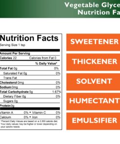 Glycerin Vegetable - 1 Quart (43 oz.) - Non GMO - Sustainable Palm Based - USP - KOSHER - PURE - Pharmaceutical Grade - safety sealed HDPE container with resealable cap 22 81K7f6q6SnL