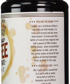 Trader Joe's Cold Brew Coffee Concentrate 100% Arabica Beans, 32 fl. oz. Trader 32 Fl Oz (Pack of 1) 4 81K812oT3L