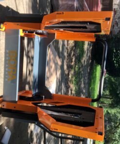 Bora Portamate - PM-8000 Miter Saw Stand Work Station | Mobile Rolling Table Top Workbench | Orange & Grey with Folding Wing Extensions Orange/Black 51 81KBClxJwpL