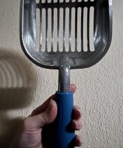 Chi-buy The Latest Update Metal Cat Litter Scoop POLISHING Blue Handle,Aluminum Alloy with TABS/Round Teeth Pet Kitty Litter Scooper 24 81KC8JzEyIL