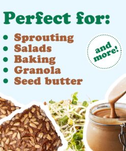 Organic Sunflower Seeds, 4 Pounds – Hulled, Raw, Non-GMO, Dried Kernels, Unsalted, Kosher, Vegan, Keto, Paleo, Sirtfood, Bulk, Low Sodium Nuts, Good Source of Protein, Vitamins E, B7 4.0 Pounds 19 81KFw7BfLL
