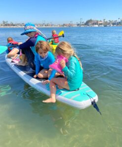 SereneLife Inflatable Stand Up Paddle Board (6 Inches Thick) with Premium SUP Accessories & Carry Bag | Wide Stance, Bottom Fin for Paddling, Surf Control, Non-Slip Deck | Youth & Adult Standing Boat Marine Blue 44 81KGolnEneL