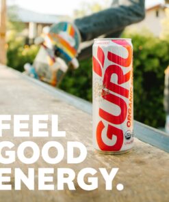 GURU Lite Natural Energy Drink - Low Calorie, Vegan, Organic Energy Drinks - Experience Energy Without the Jitters, Rush or Crash - 24 x 8oz/250ml Cans 8.4 Fl Oz (Pack of 24) 27 81KHEcNAOVL