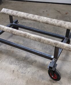 POWERTEC 8 Inch Heavy Duty Swivel Caster Wheels, Pneumatic Plate Casters with Rubber Knobby Tread for Workbench, Dolly, Cart, Trolley, Wagon & Chicken Coop, Large Castor Wheels, 1pk (17051) Swivel, 1pk 33 81KHFfa1gL