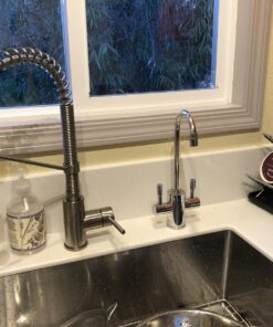 Ready Hot 41-RH-200-F560-CH Instant Hot Water Dispenser System, 2.5 Quarts, Manual Dial Dual Lever Hot and Cold Water Faucet Polished Chrome Manual Hot & Cold 24 81KJF5njcjL