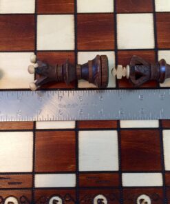 Wegiel Handmade European Ambassador Chess Set - Wooden 21 Inch Beech & Birch Board with Felt Base - Carved Hornbeam & Sycamore Wood Chess Pieces Ambassador - Brown 91 81KKKJRQk1L