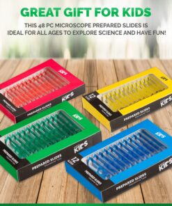 AMSCOPE-Kids 48pcs Kids Plastic Prepared Microscope Slides of Animals Insects Plants Flowers Sample Specimens for Stereo Microscopes 14 81KMXcj7SFL
