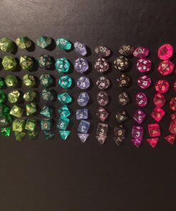 Wiz Dice Series II - DND Dice Set (105 Dice, 15 Sets of 7 Unique Colors) - Perfect DND Gifts - Role Playing Dice DND Accessories for TTRPG MTG Dice Games -D&D Dice Game Sets in Unique Finishes 46 81KMcIh7I2L 5