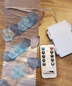 Impress Life Decorative String Lights, Sea Glass Festive Beach Themed 10 ft 40 LEDs Battery&USB Cord Operated Eco-Friendly with Multi-Function Remote for Tent Wedding Nursery Bedroom Party Ornament 48 81KMujSvnL