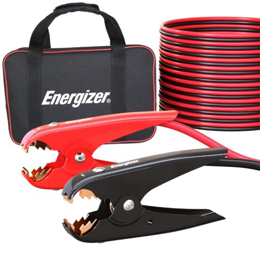 Energizer Jumper Cables for Car Battery, Heavy Duty Automotive Booster Cables for Jump Starting Dead or Weak Batteries with Carrying Bag Included (20-Feet (2-Gauge) 20 Feet / 2 Gauge