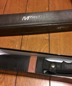 MTECH USA MT-086 Fixed Blade Hunting Knife, Black Straight Edge Blade, Black Handle, 12-1/4-Inch Overall, Black Blade 59 81KPSAbczNL