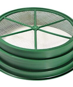 SE 13 1/4 Inch Stackable Classifier Gold Prospecting Pan - 1/8 Inch Stainless Steel Mesh Sifting Pan, Green Pans 17 81KPykEmgnL