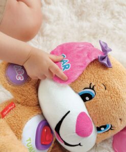 Fisher-Price Laugh & Learn Baby & Toddler Toy Smart Stages Sis With Pink Skirt and Purple Bows, Interactive Plush Dog with Music Lights & Learning Content for Ages 6+ Months Sis - Pink 53 81KQ9Ax8nLL