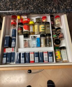 Dial Industries Expand-A-Drawer Spice Tray, White 24 81KQN3cQAfL