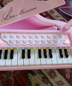 Love&Mini Piano Toy Keyboard for Kids Birthday Gift Age 1+ Pink 24 Keys Toddler Piano Music Toy Instruments with Microphone 24 Keys Pink 48 81KRR6FoXRL
