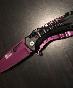 MTECH USA MT-A705 Series – Spring Assisted Folding Knife, Pocket Clip, Tactical, EDC, Self Defense Purple 4.5-inch closed 58 81KRcUIpKZL