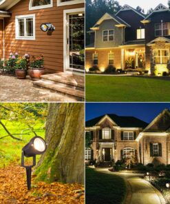 ZUCKEO Low Voltage Landscape Lights LED Landscape Lighting, 5W 12V Garden Pathway Lights Waterproof Warm White Walls Trees Flags Outdoor Landscape Spotlights with Stakes (8 Pack) 44 81KSoPCb0L