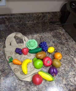 Learning Resources Fresh Picked Fruit And Veggie Tote, 17 Piece, Age 18 months+, Multicolor,8 L x 9 W in One Size 47 81KTkRx qPL