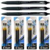 Pilot Precise V7 Rt Retractable, Black Ink, 0.7mm Fine Point, 3 Pens with 4 Packs of Refills 60 81KV7nfZ78L
