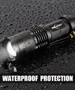 MIKAFEN 5Pack Flashlights Mini Led Flashlight 300lm 3 Modes (Light - Low Light - Strobe) Adjustable Focus Zoomable Flashlight 5 Colors 16 81KVvENkdqL