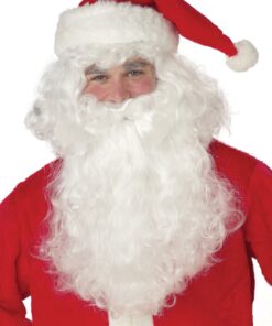 California Costumes Men's Santa Claus Beard and Wig Set One Size White