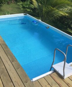 Intex 18ft X 9ft X 52in Ultra Frame Rectangular Pool Set with Sand Filter Pump, Ladder, Ground Cloth & Pool Cover 37 81KYQR f7YL