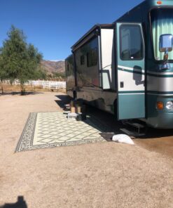 Stylish Camping 119187 9-feet by 18-feet Reversible Mat, Plastic Straw Rug, Large Floor Mat for Outdoors, RV, Patio, Backyard, Picnic, Beach, Camping (Brown/Beige) 9x18 Brown/Beige 24 81KaFxr3j0L