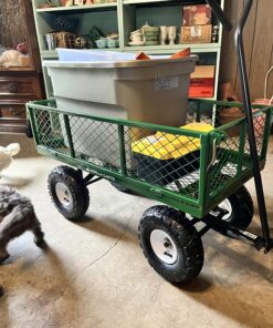 Gorilla Carts GOR400-COM Steel Garden Cart, Steel Mesh Removable Sides, 3 cu ft, 400 lb Capacity, Green 53 81KaQ3Fh1YL