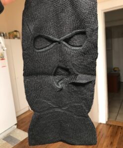 SATINIOR 3 Holes Full Face Cover Outdoor Balaclava Knitted Neck Gaiter Ski Mask for Sports Cycling Medium Pure Black 22 81KaeUxQLL