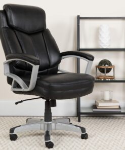 Alternative view of Flash Furniture HERCULES Series Big & Tall 500 lb. Rated Black LeatherSoft Executive Swivel Ergonomic Office Chair with Arms