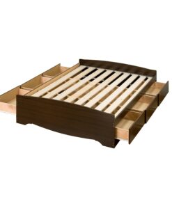 Prepac Mate's Queen 6-Drawer Minimalist Platform Storage Bed, Contemporary Queen Bed with Drawers 81.5" D x 63" W x 18.75" H, Espresso, EBQ-6200-3K 6 81KbS2RXnL