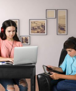 Kids Headphones Bulk 5 Pack, Student On Ear Color Varieties, Comfy Swivel Earphones for Classroom, Library, School, Airplane, for Online Learning and Travel, Noise Stereo Sound 3.5mm Jack (Colorful) Colorful 24 81KbWYVjBhL